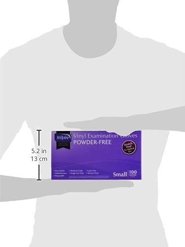 Inspire Stretch Vinyl Exam Gloves | THE ORIGINAL Quality Disposable Latex Free Medical Glove Cleaning Cooking Food Service Labs Healthcare and Household, Large 1000 Count