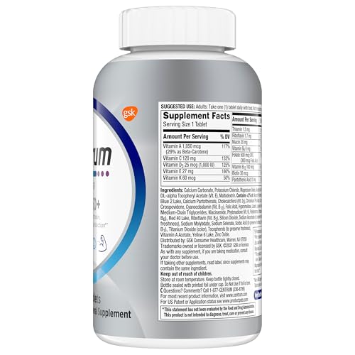 Centrum Silver Men's 50+ Multivitamin – Essential Daily Nutrition for Memory, Cognition & Overall Wellness