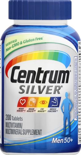 Centrum Silver Men's 50+ Multivitamin – Essential Daily Nutrition for Memory, Cognition & Overall Wellness