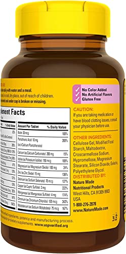 Nature Made Multivitamin For Her 50+ with No Iron – Comprehensive Daily Nutritional Support