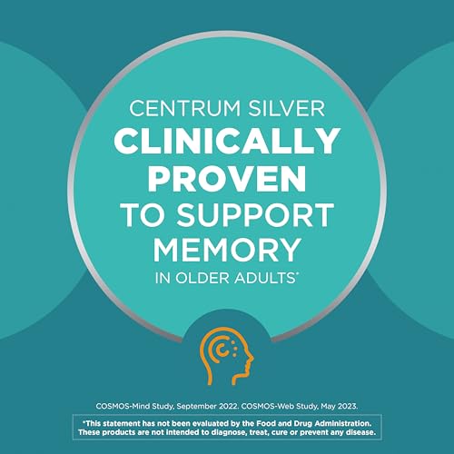Centrum Silver Men's 50+ Multivitamin – Essential Daily Nutrition for Memory, Cognition & Overall Wellness