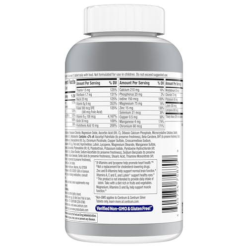 Centrum Silver Men's 50+ Multivitamin – Essential Daily Nutrition for Memory, Cognition & Overall Wellness