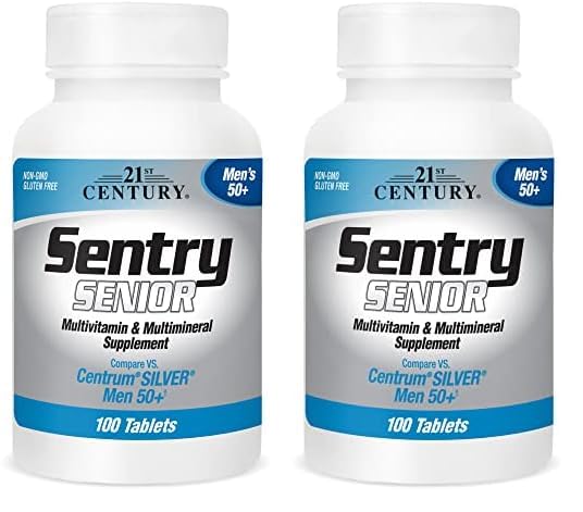 21st Century Sentry Senior Men 50Plus Tablets – Comprehensive Multivitamin & Multimineral Support