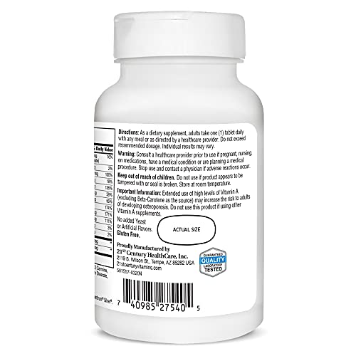 21st Century Sentry Senior Men 50Plus Tablets – Comprehensive Multivitamin & Multimineral Support