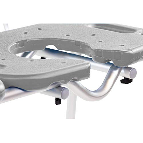 Platinum Health Bath Transfer Bench with Cutout Shower Seat, Deluxe All-Access Chair for Tub and Shower Transfers, Raised Toilet Seat for Seniors and Elderly, Adjustable Height, Includes Insert, Blue