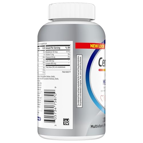 Centrum Silver Men's 50+ Multivitamin – Essential Daily Nutrition for Memory, Cognition & Overall Wellness