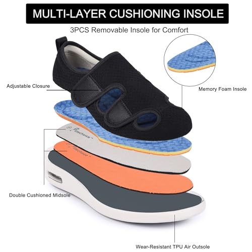 SPR&JOY Diabetic Shoes for Women – Comfortable & Supportive Footwear for Swollen Feet & Edema