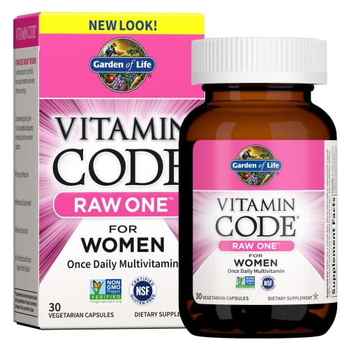 Garden of Life Vitamin Code Raw One Once Daily Multivitamin Capsules, Fruits, Veggies, Probiotics for Womens Health, Vegetarian, Gluten Free, 75 Count