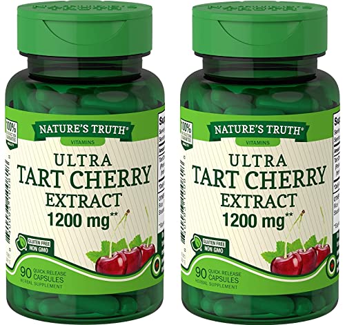 Nature's Truth Tart Cherry Extract Capsules | 1200 mg | 90 Count | Non-GMO & Gluten Free Supplement