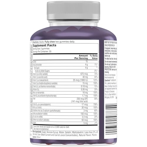One A Day Men’s 50+ Gummies – Advanced Multivitamin for Brain & Immunity Support