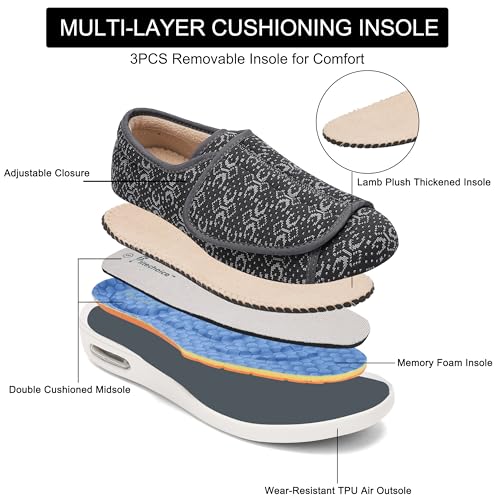 SPR&JOY Diabetic Shoes for Women – Comfortable & Supportive Footwear for Swollen Feet & Edema