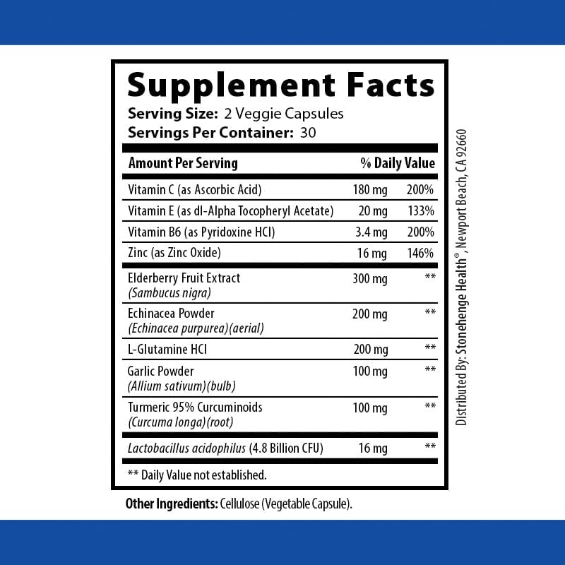 Stonehenge Health Dynamic Immunity Daily Supplement – Comprehensive Immune & Respiratory Support