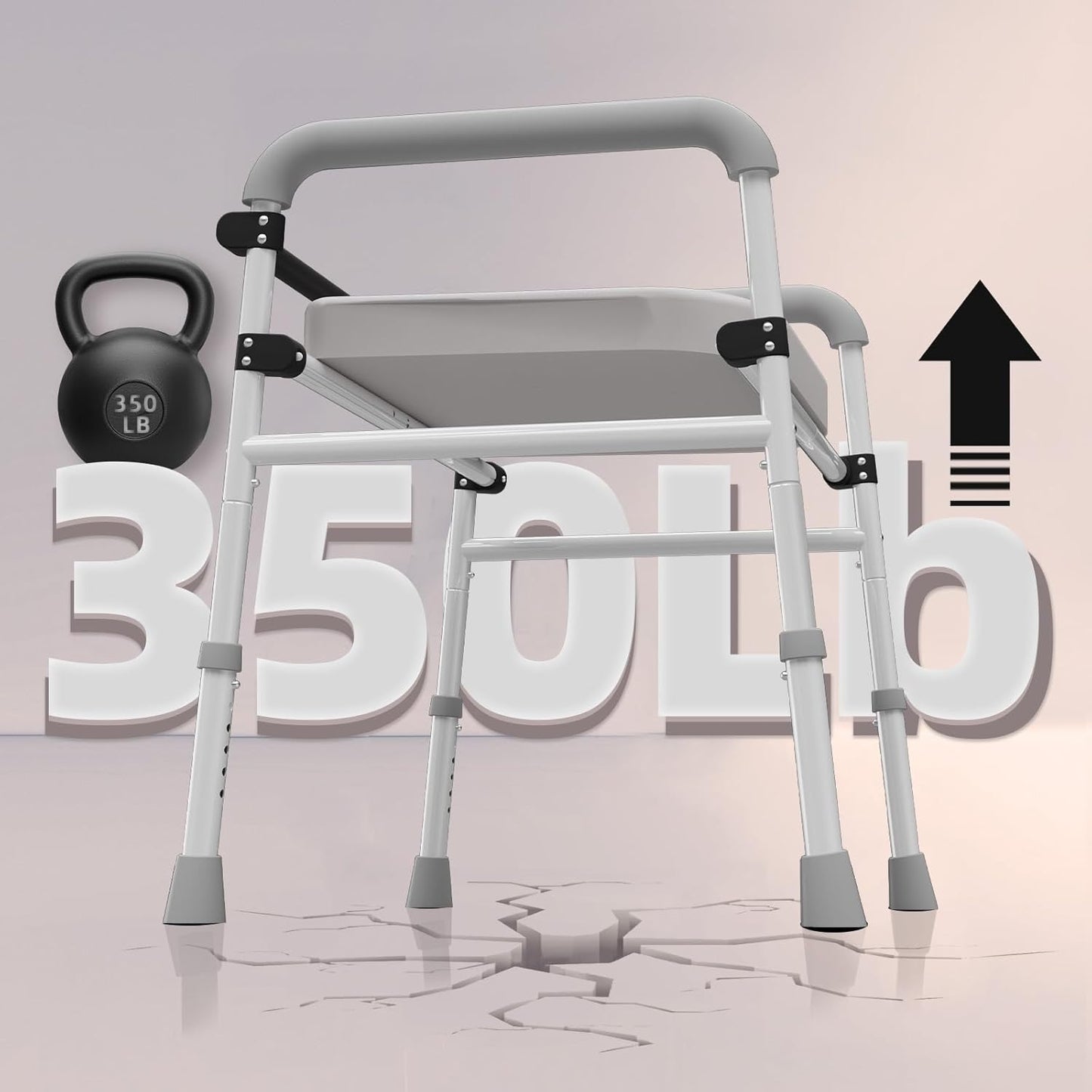 Elevated Portable Raised Handicap Toilet Seat High Risers for Seniors Elderly Adults with Handles Arms Over Toilet Handicapped Extender Lift Booster Elongated Seats Riser Potty Commode Chair Lifter