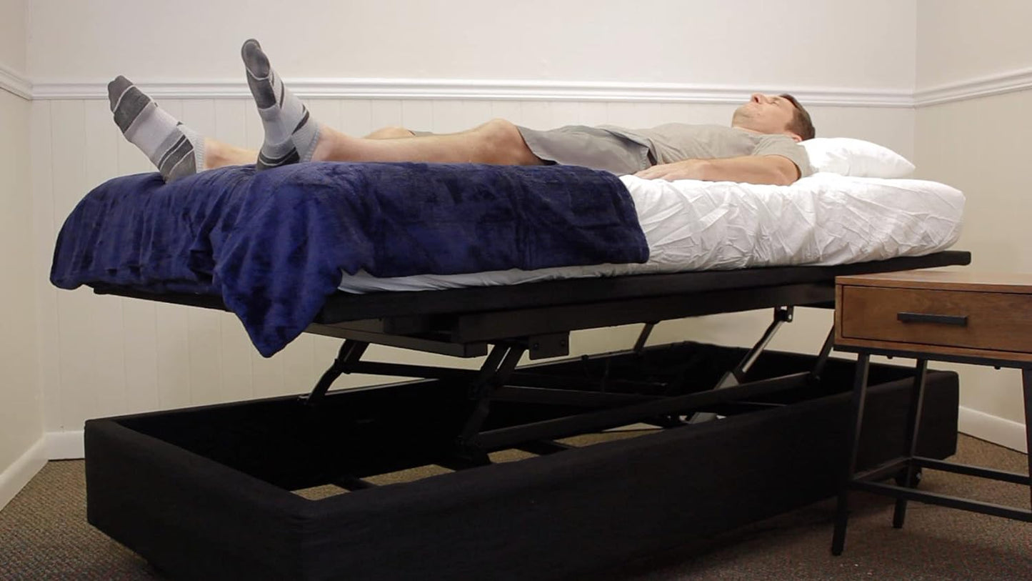 Platinum Health Elevate Electric Hospital Bed, Elderly Assistance Products, Bed Rails for Elderly Adults Safety, Hi-Lo Adjustable, Foldable Bed Frame with Remote Control System, Home Use, Twin XL