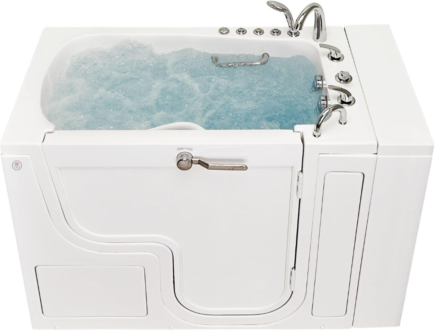 Ella Wheelchair Transfer 30"x52" Acrylic Air & Hydro Massage & Heated Seat Walk-In Bathtub – Accessible, Therapeutic, and Luxurious Bathing Solution