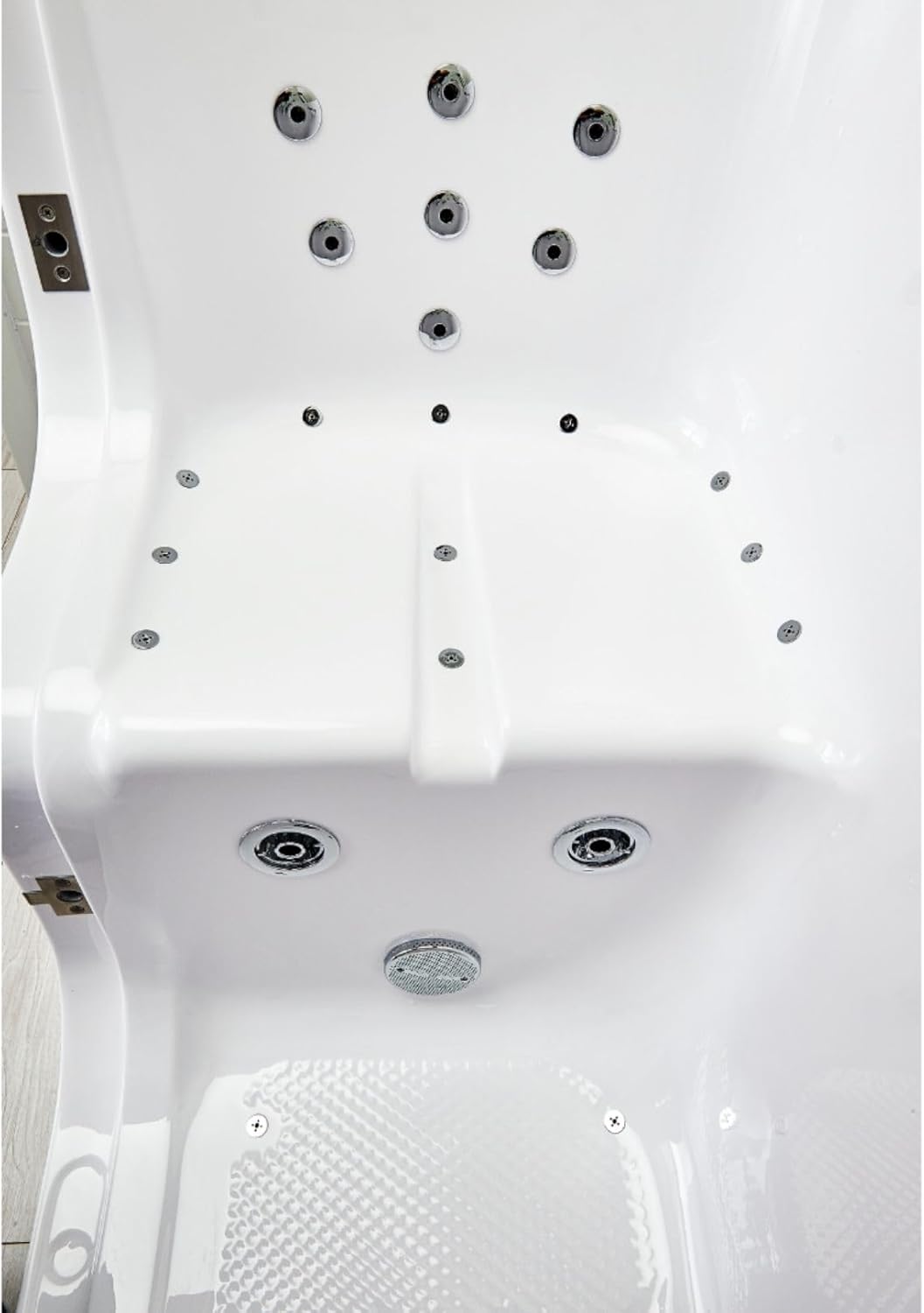 Ella Wheelchair Transfer 30"x52" Acrylic Air & Hydro Massage & Heated Seat Walk-In Bathtub – Accessible, Therapeutic, and Luxurious Bathing Solution