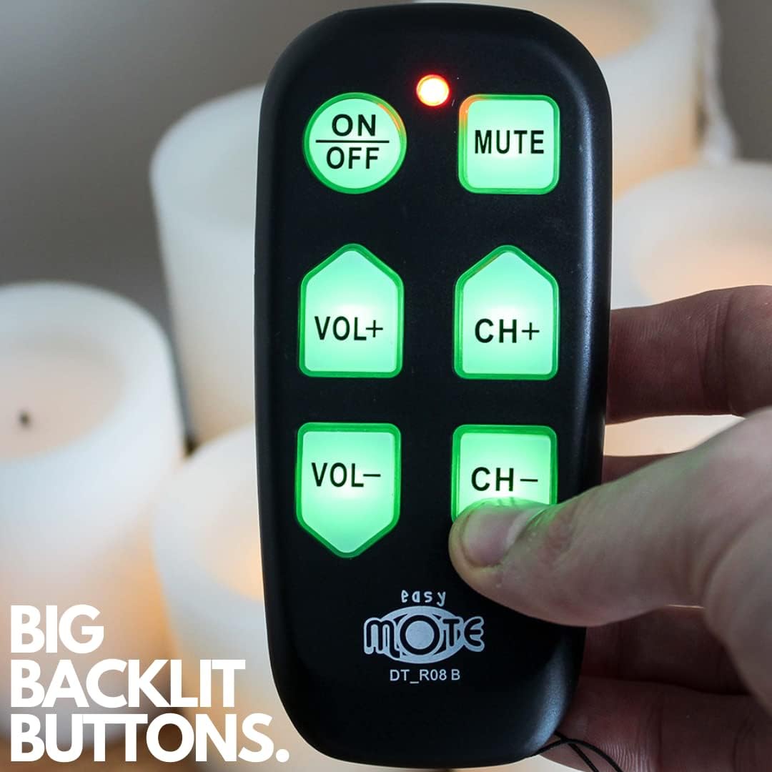 Universal Big Button TV Remote - EasyMote | DT-R08W – Simple, Accessible & Smart Control