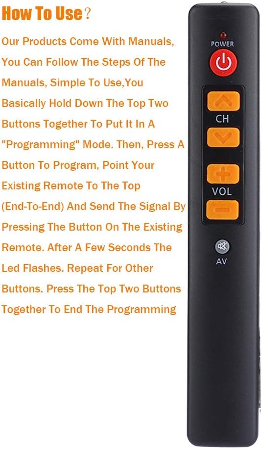 Big Button Learning Remote Control for Elderly – Simplified TV Control for Seniors
