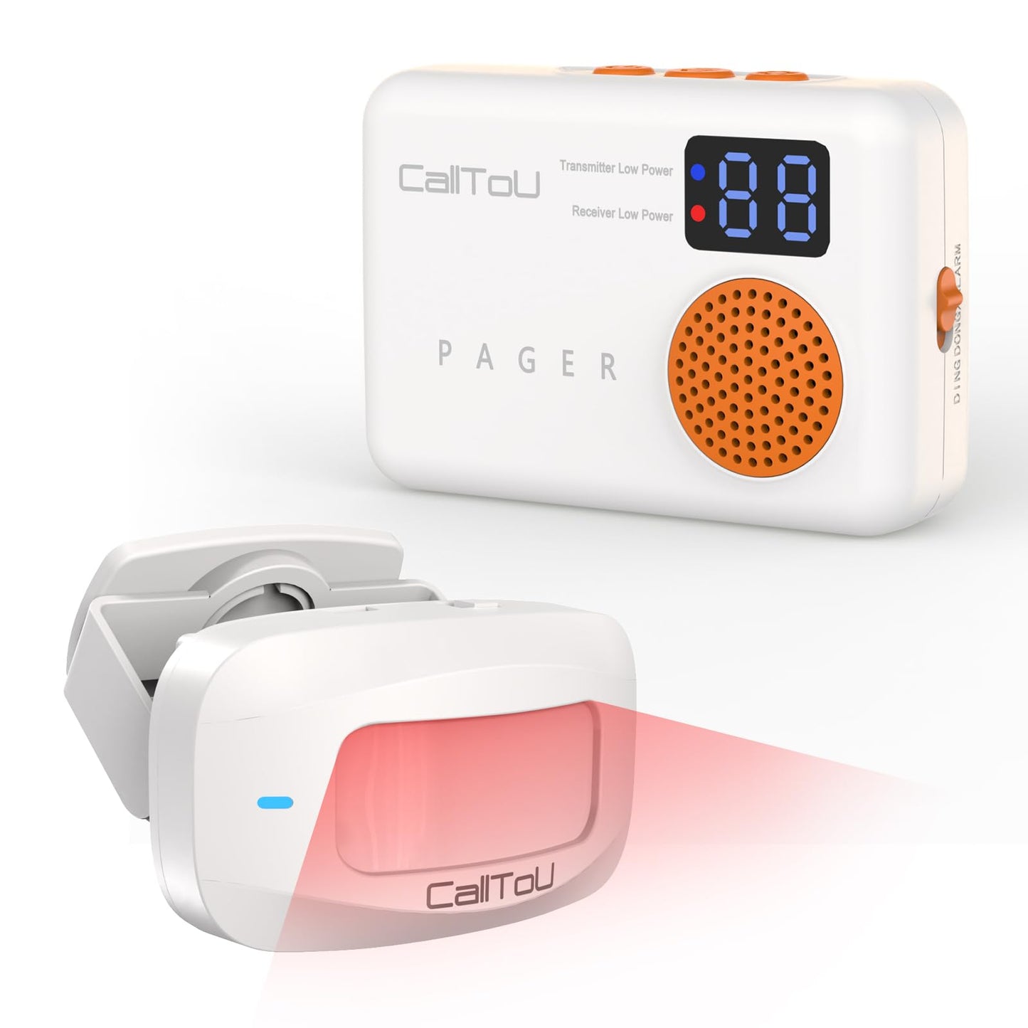 CallToU Bed Alarm for Elderly Adults Wireless Motion Sensor Alarm for Seniors Indoor Motion Detector for Dementia Caregiver Alarm&Fall Prevention System with Vibrate Digital Display Low Battery Remind