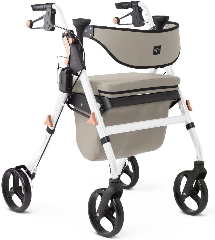 Medline Premium Empower Rollator Walker – Comfortable, Adjustable & Reliable Mobility Aid