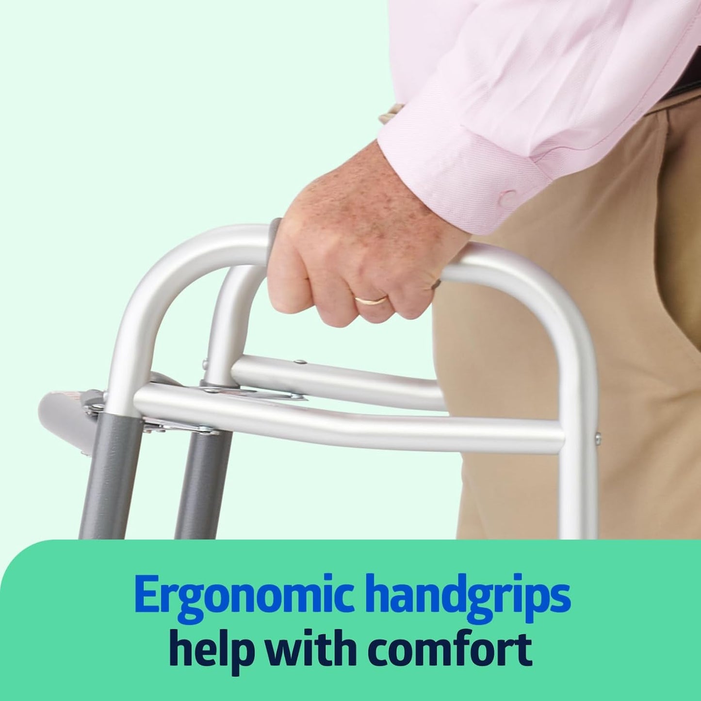 Medline Heavy-Duty Bariatric Folding Walker – Sturdy, Adjustable & Reliable Mobility Aid