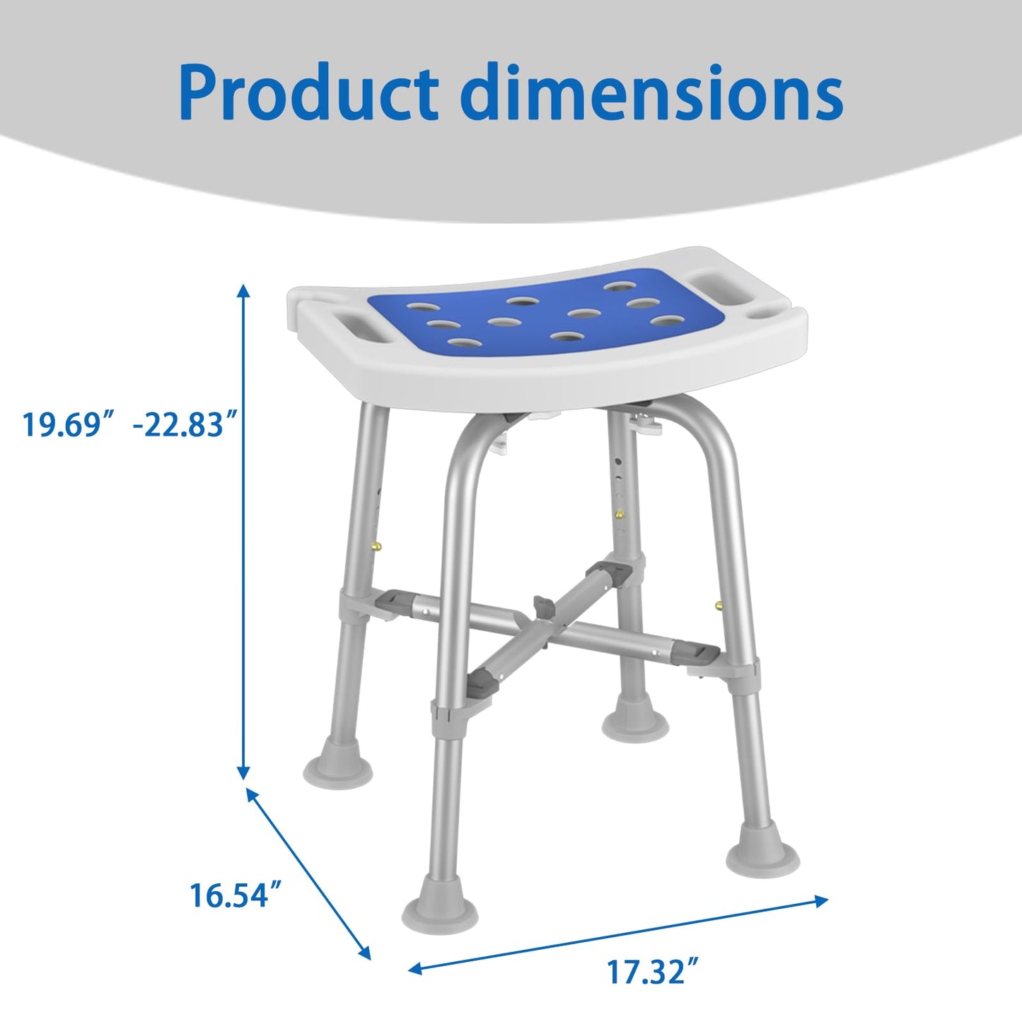 Swivel Shower Chair for Inside Shower, 360 Degree Rotating Seat, Small Shower Stool for Bathtub, Bath Chair for Elderly, Disabled, Adults (300lbs)
