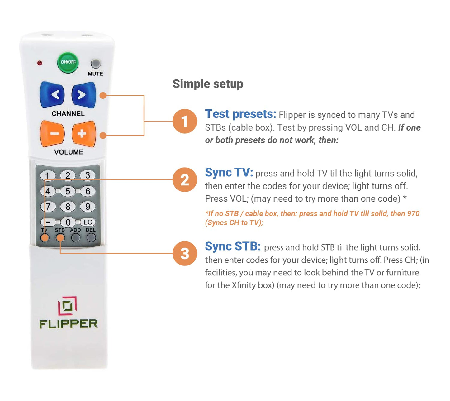 Big Button Universal TV Remote for Seniors – Simple, Easy, and Designed for Accessibility