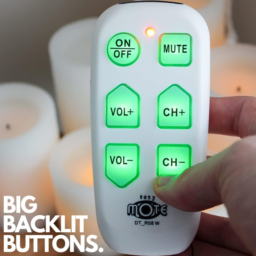Universal Big Button TV Remote - EasyMote | DT-R08W – Simple, Accessible & Smart Control