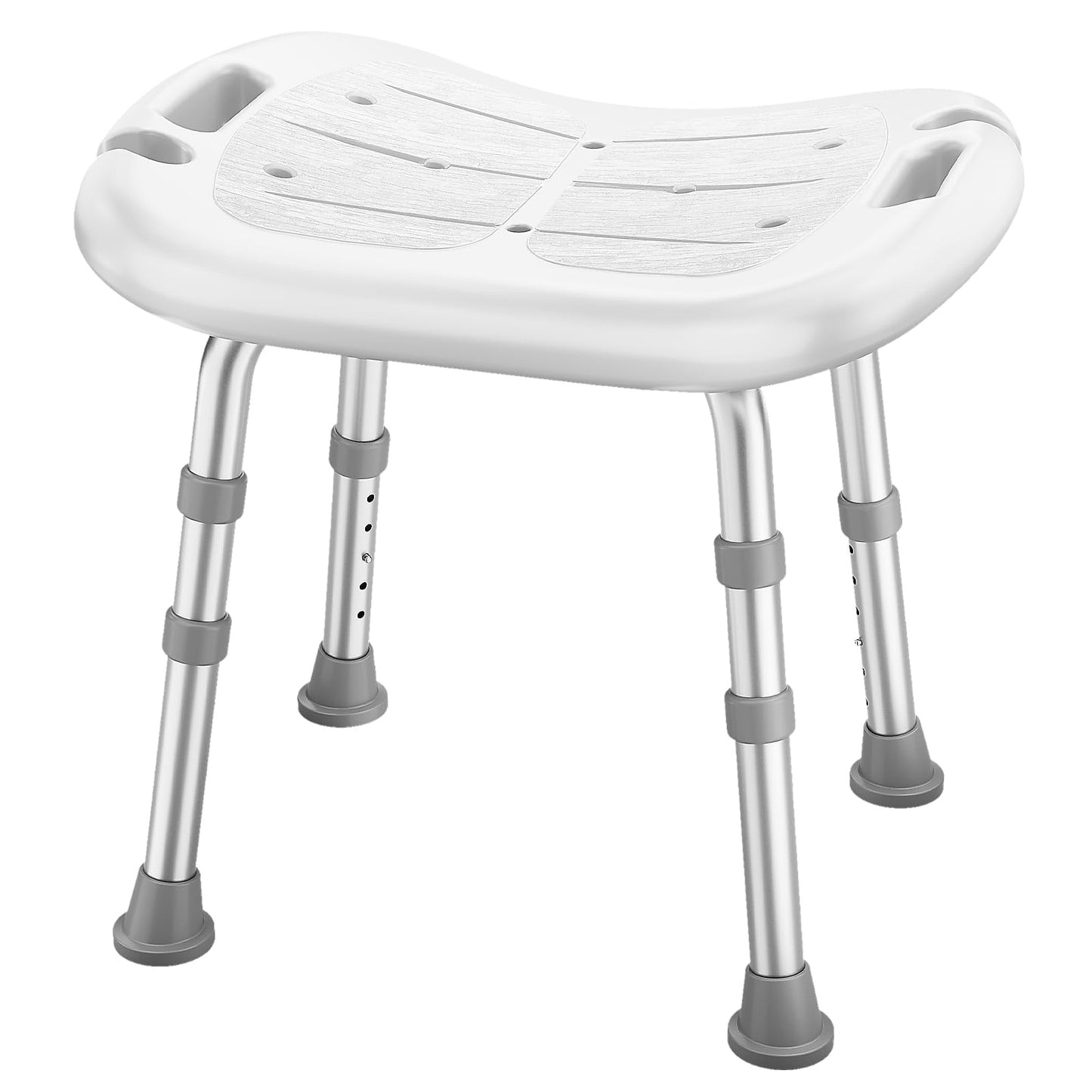 Shower Chair for Inside Shower, FSA/HSA Eligible, Adjustable Shower Stool with Strong Non-Slip Feet, 350 lbs Shower Seat for Inside Tub, Bench Bath Chair for Elderly and Disabled, White