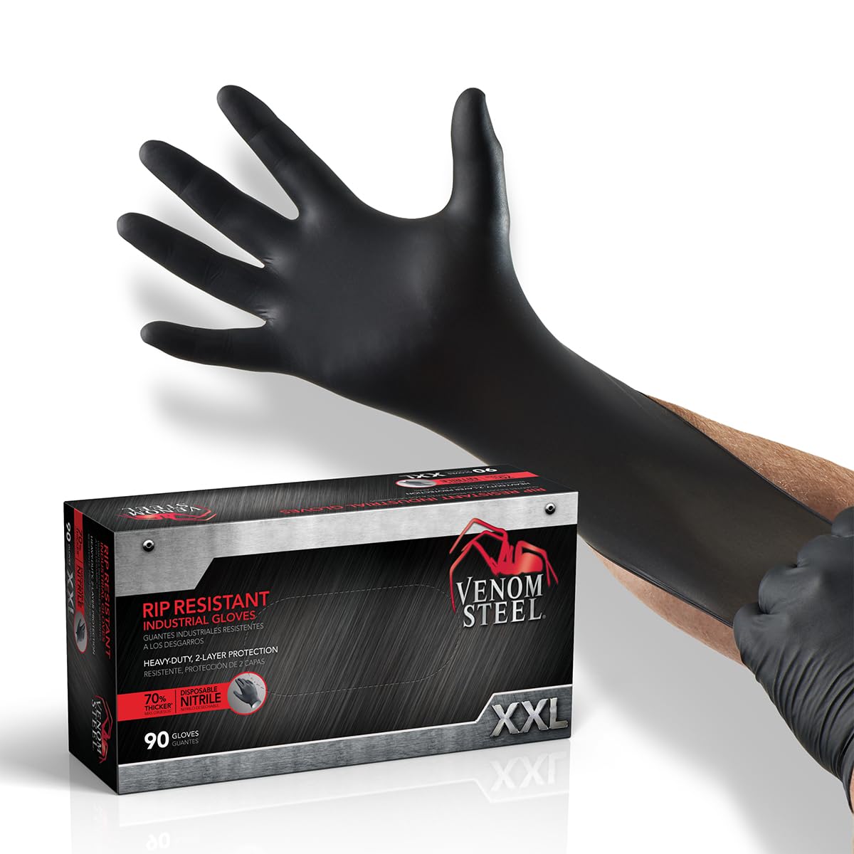 Venom Steel Industrial Nitrile Gloves – Heavy-Duty, Chemical-Resistant Protection