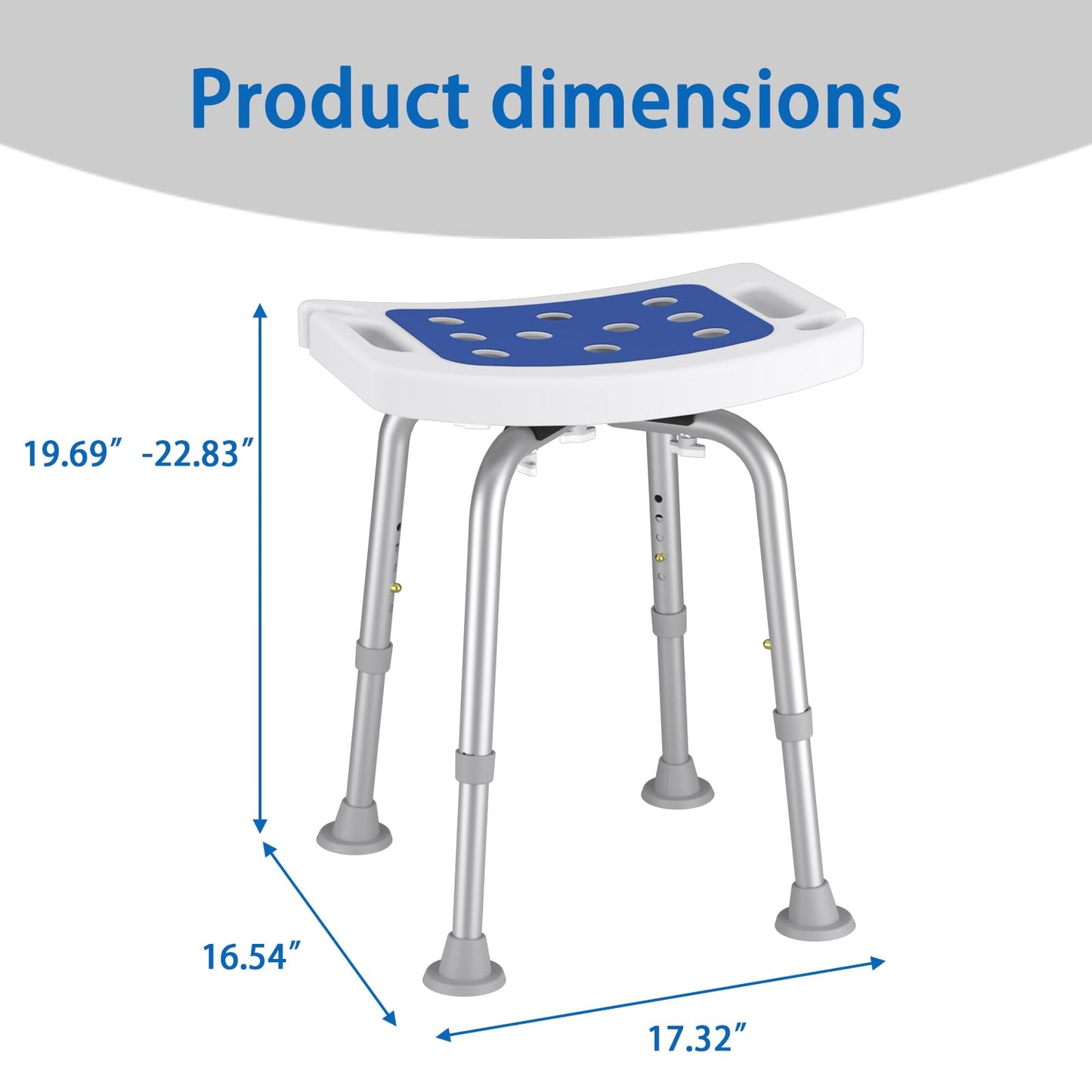 Swivel Shower Chair for Inside Shower, 360 Degree Rotating Seat, Small Shower Stool for Bathtub, Bath Chair for Elderly, Disabled, Adults (300lbs)