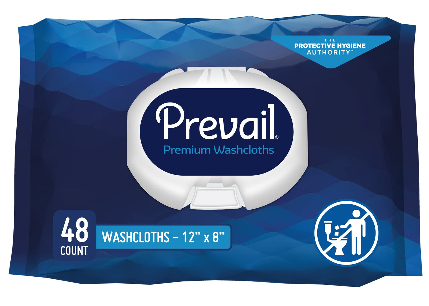 Prevail Soft Pack Adult Washcloths - Unisex Adult Incontinence Wipes - Disposable Adult Wipes for Men & Women - 12"x 8", 576 Count (12 Packs of 48)