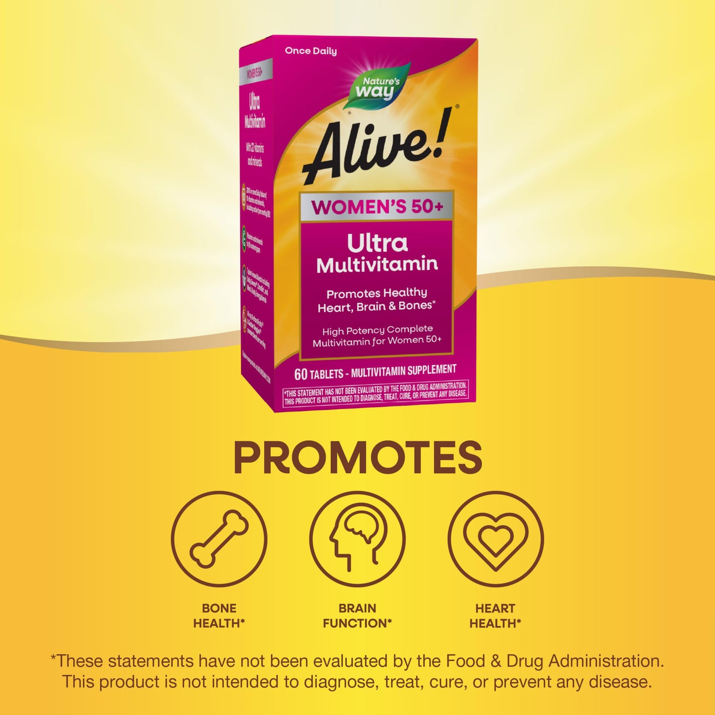 Nature’s Way Alive! Women’s 50+ Ultra Potency Complete Multivitamin – High-Potency Formula for Women Over 50