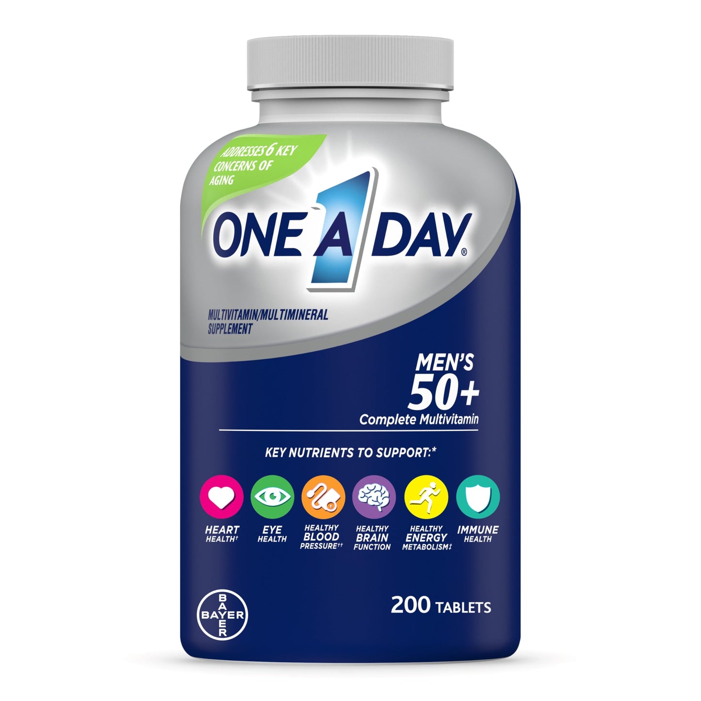 One A Day Men’s 50+ Healthy Advantage Multivitamin – Comprehensive Daily Nutrition for Men Over 50