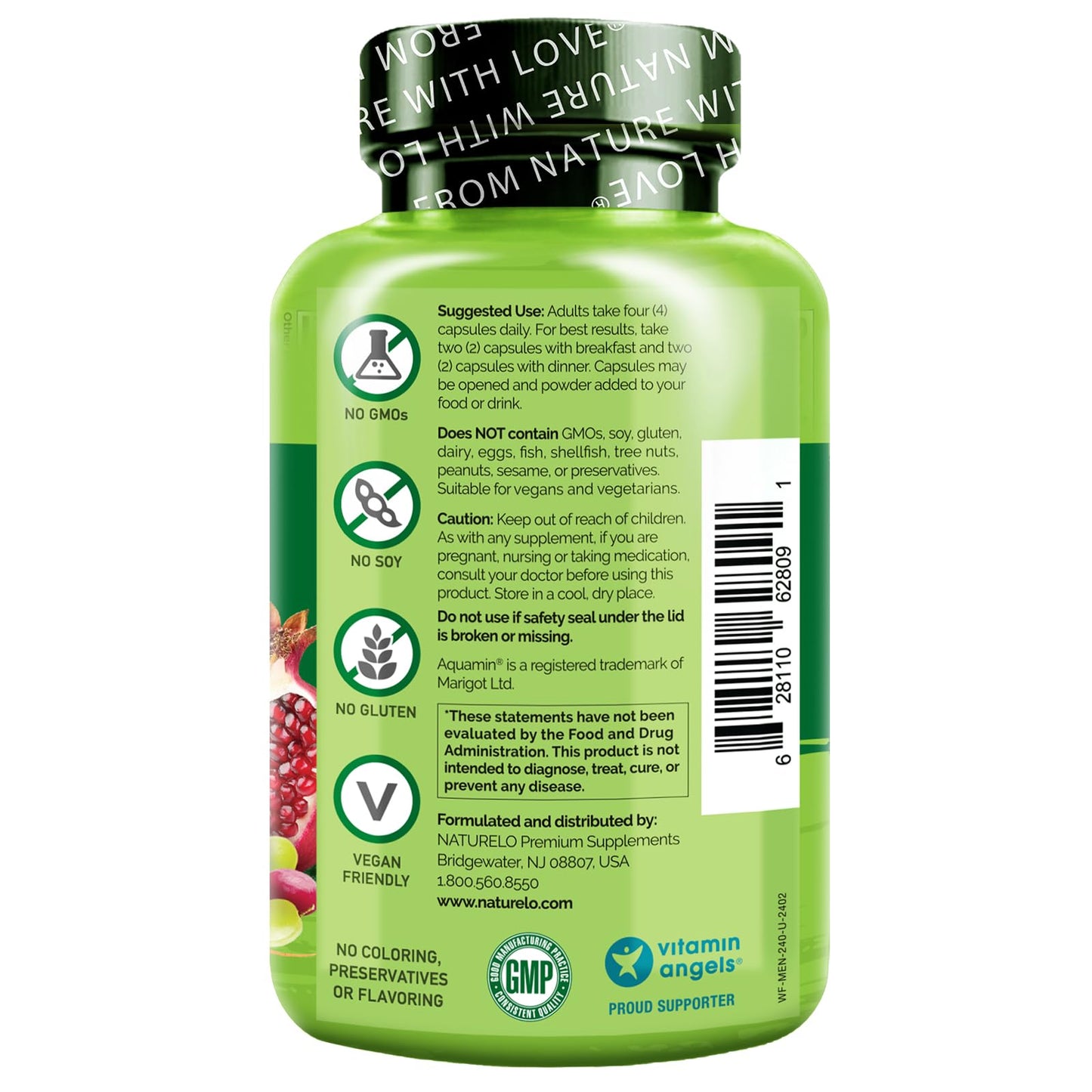 NATURELO Mens Multivitamins - Whole Food Multivitamin for Men with Vitamins, Minerals - 120 Vegetarian Capsules for Energy, Brain, Heart, Eye Health*