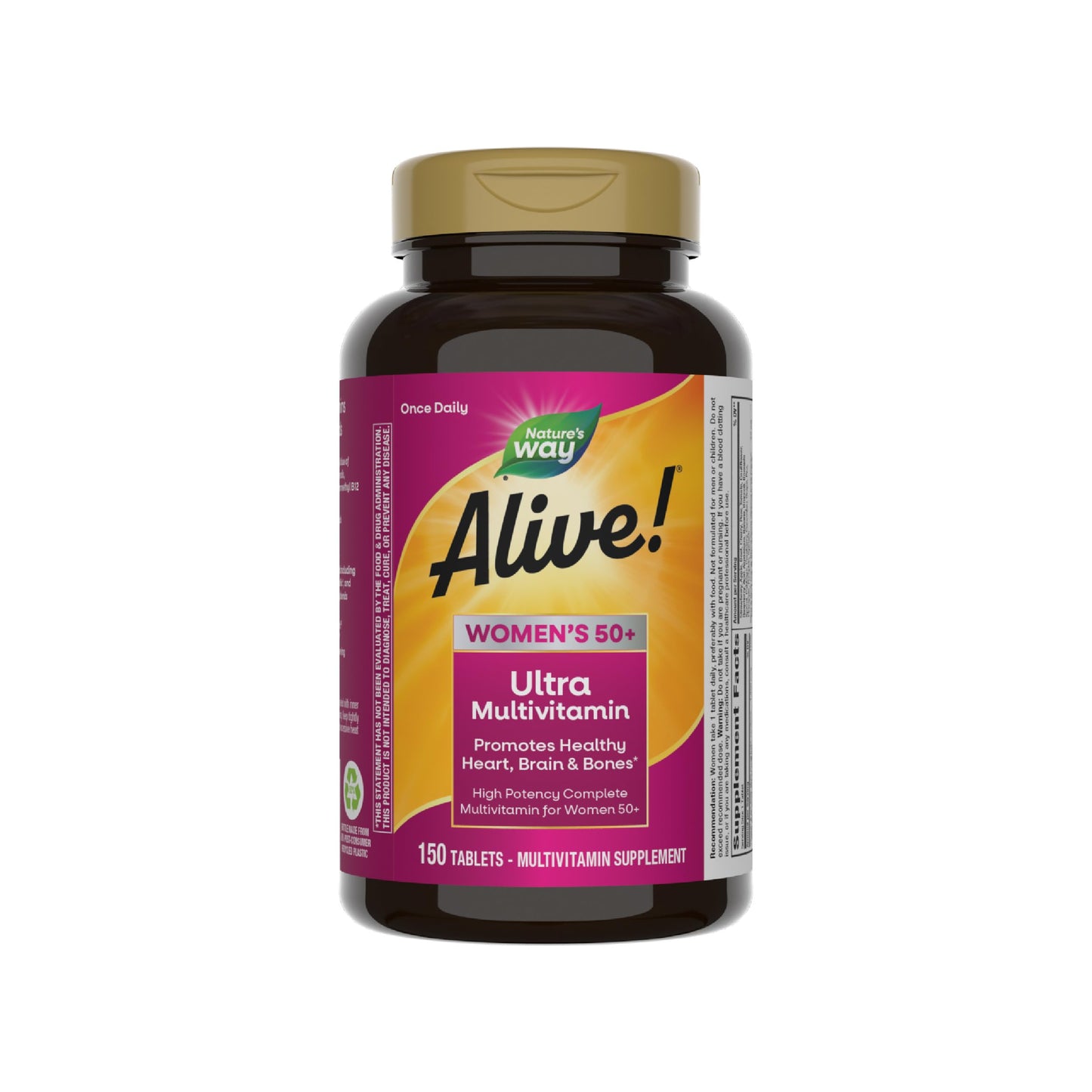 Nature’s Way Alive! Women’s 50+ Ultra Potency Complete Multivitamin – High-Potency Formula for Women Over 50