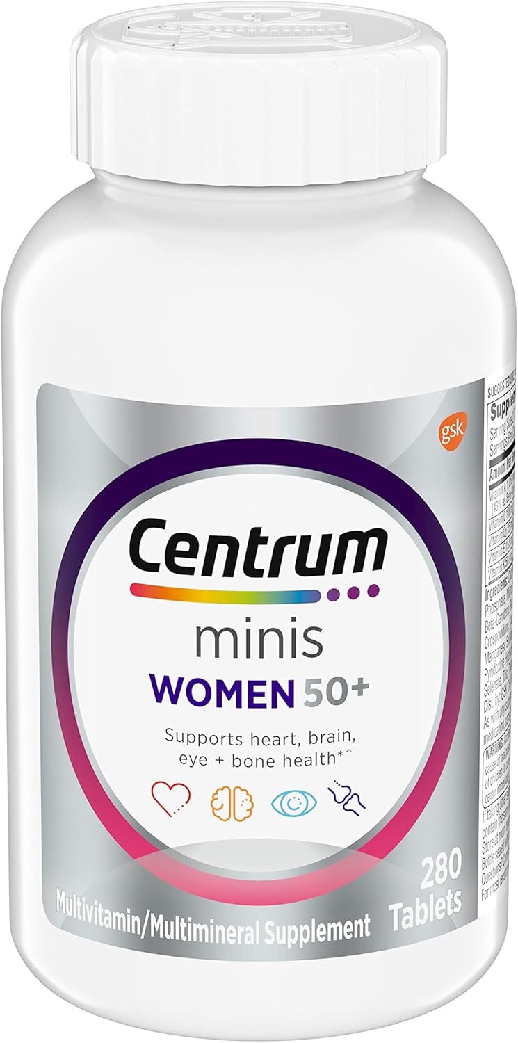Centrum Minis Silver Women's Multivitamin for Women 50 Plus – Essential Daily Nutrition for Memory, Cognition & Overall Wellness