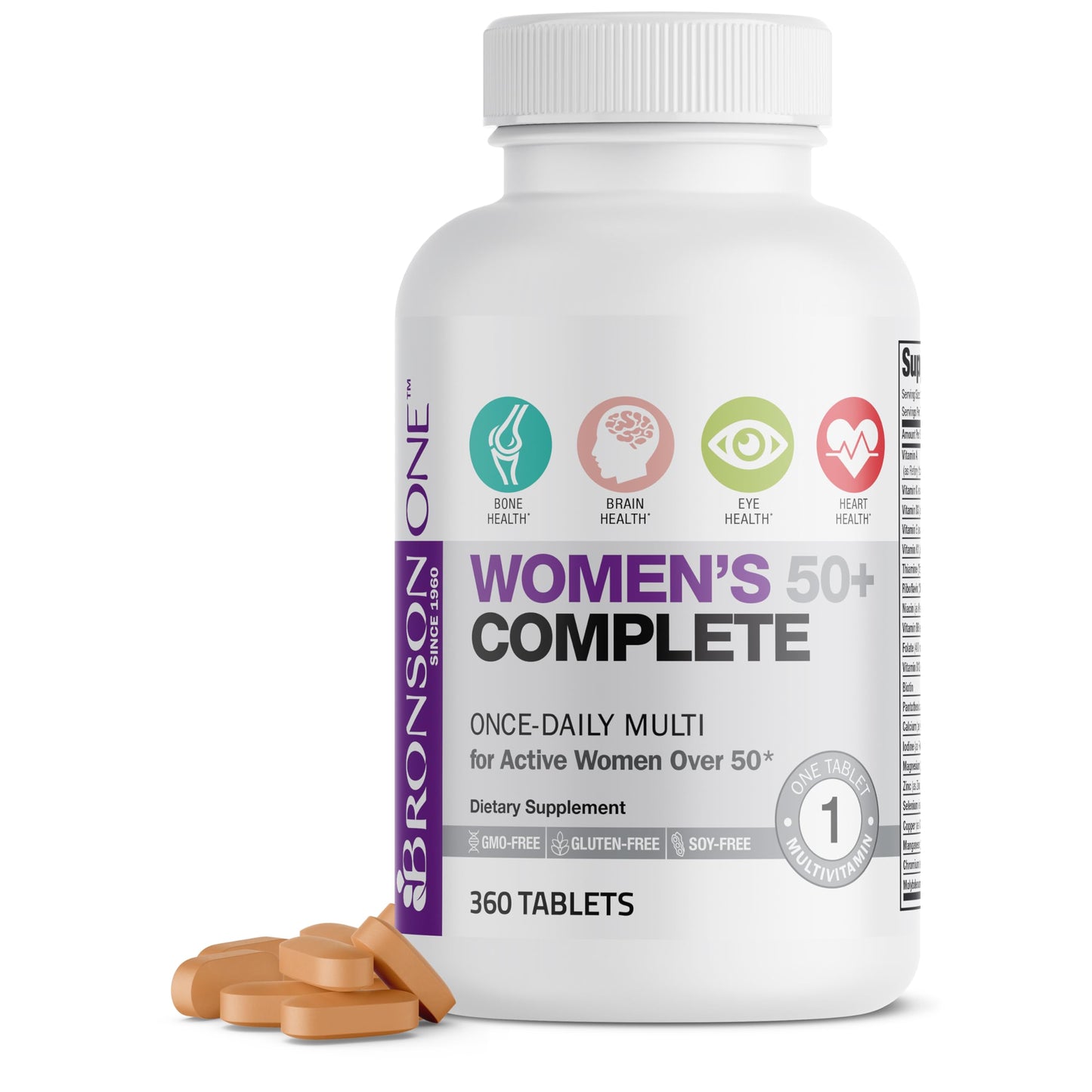 Bronson ONE Daily Women’s 50+ Complete Multivitamin Multimineral, 180 Tablets