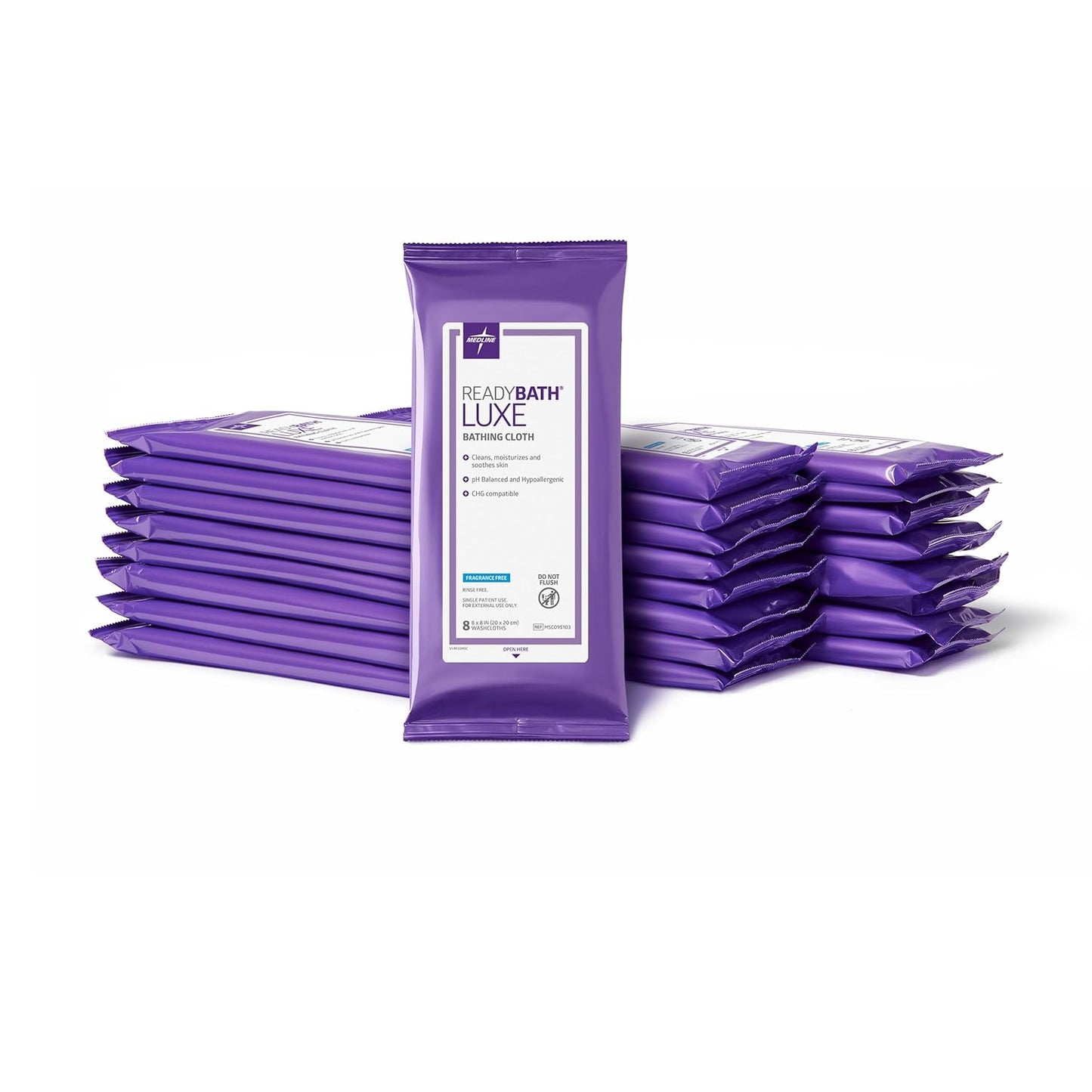 Medline ReadyBath LUXE Extra Thick Adult Bath Wipes – Gentle, Moisturizing & Convenient Hygiene Solution