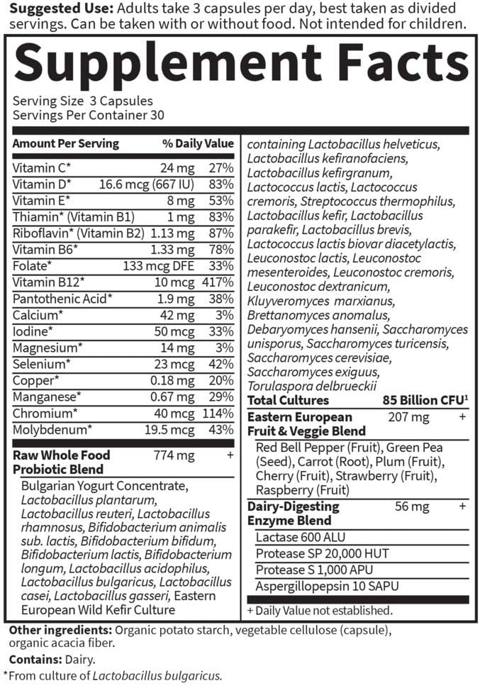 Garden of Life Raw Probiotics for Women Over 50-50 & Wiser Women's Probiotic with Acidophilus, Live Cultures, Probiotic - Created Vitamins, Enzymes, Prebiotics - 90 Vegetarian Capsules