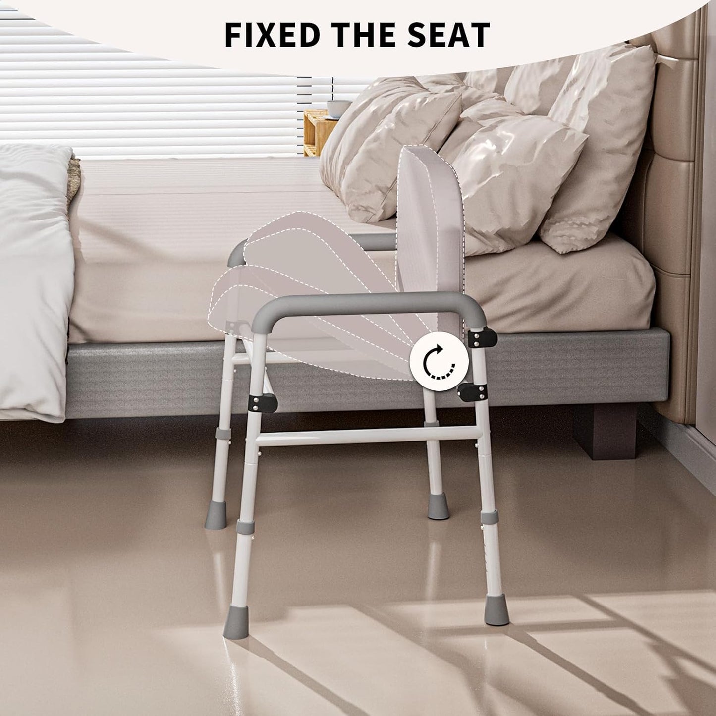 Elevated Portable Raised Handicap Toilet Seat High Risers for Seniors Elderly Adults with Handles Arms Over Toilet Handicapped Extender Lift Booster Elongated Seats Riser Potty Commode Chair Lifter