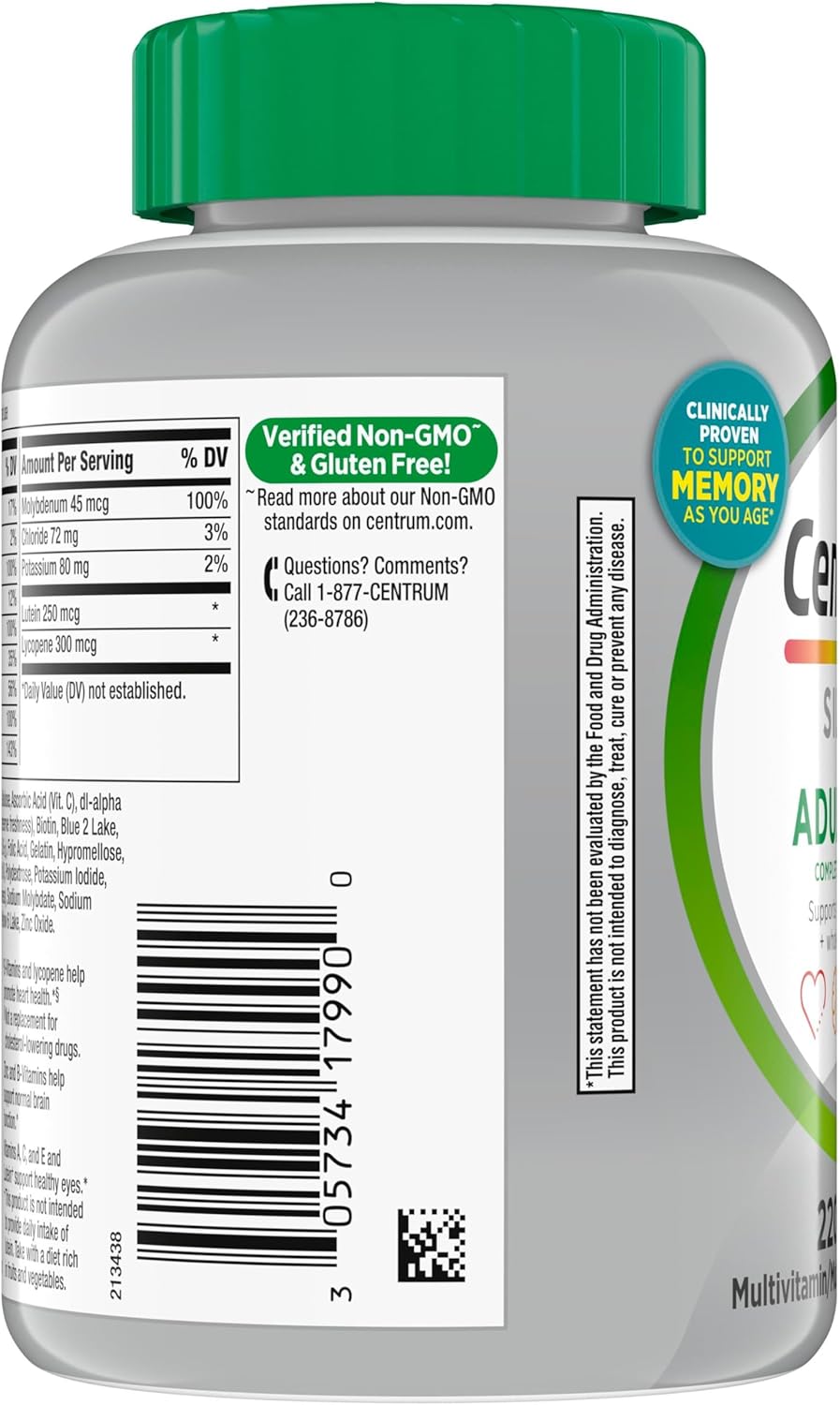Centrum Silver Multivitamin for Adults 50 Plus – Essential Daily Nutrition for Memory, Cognition & Overall Wellness