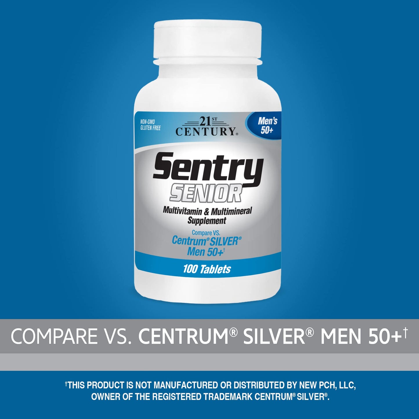 21st Century Sentry Senior Men 50Plus Tablets – Comprehensive Multivitamin & Multimineral Support