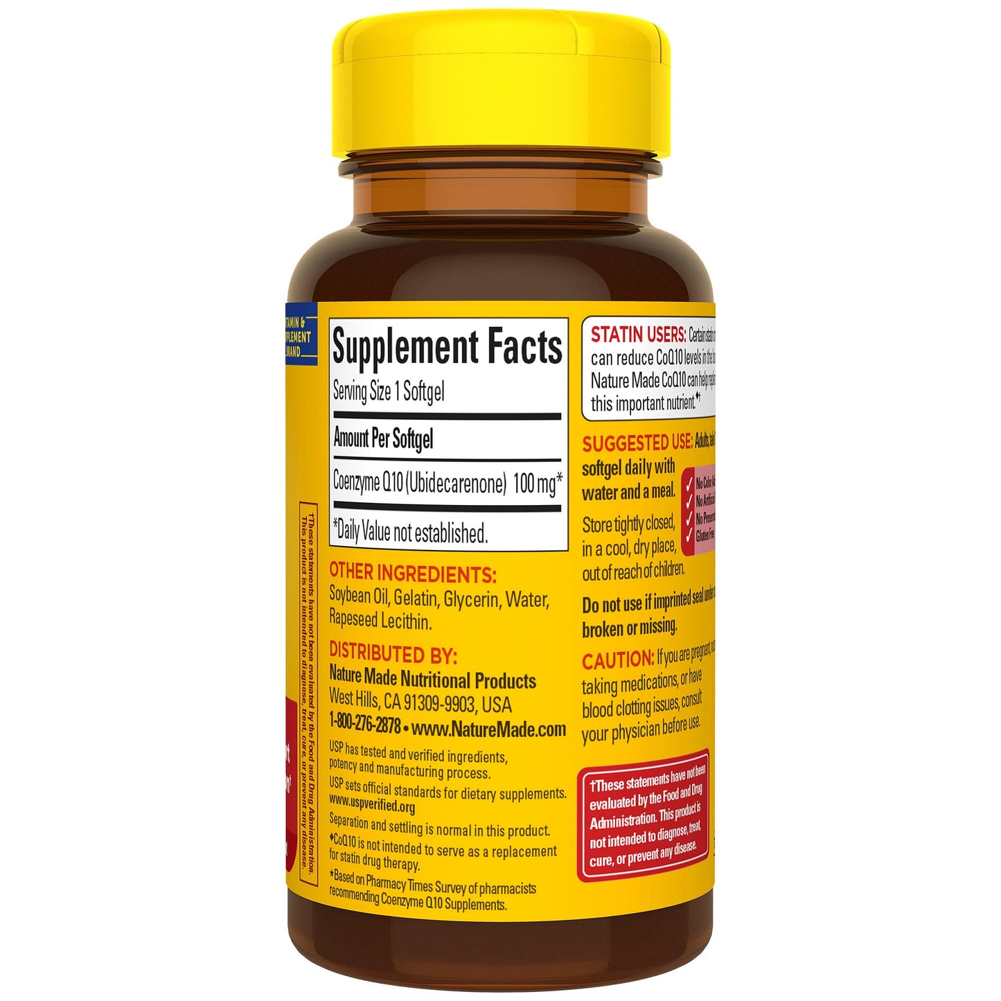 Nature Made CoQ10 100mg, Dietary Supplement for Heart Health Support, 40 Softgels, 40 Day Supply