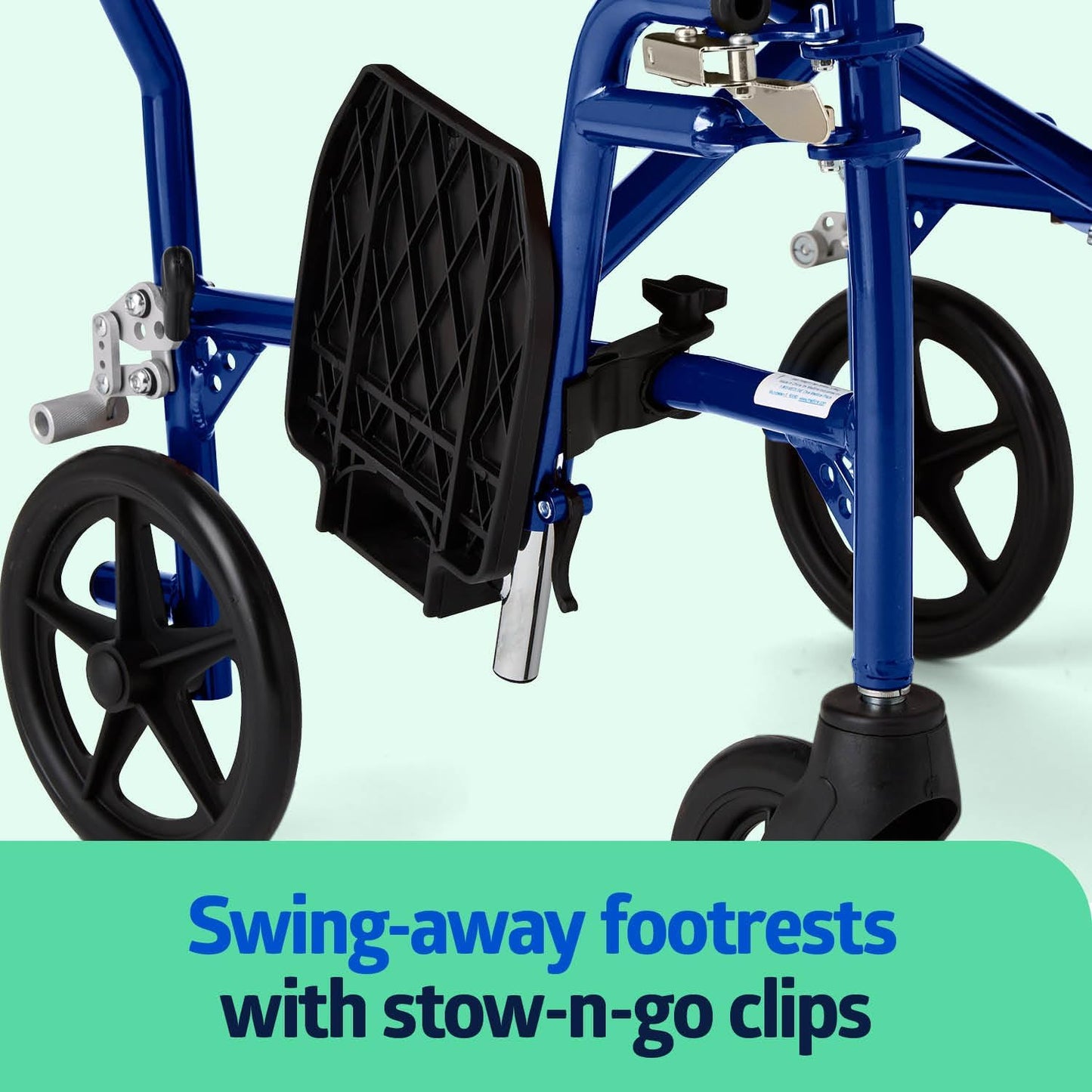 Medline Ultra Lightweight Transport Wheelchair for Adults – Foldable, Compact & Comfortable Mobility Solution