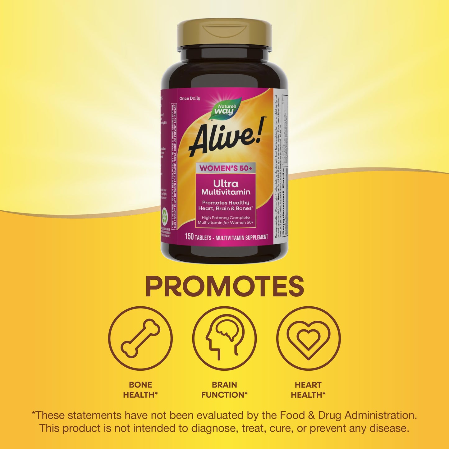 Nature’s Way Alive! Women’s 50+ Ultra Potency Complete Multivitamin – High-Potency Formula for Women Over 50