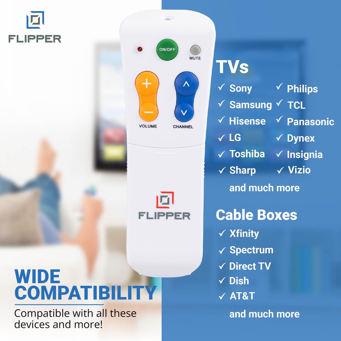 Big Button Universal TV Remote for Seniors – Simple, Easy, and Designed for Accessibility
