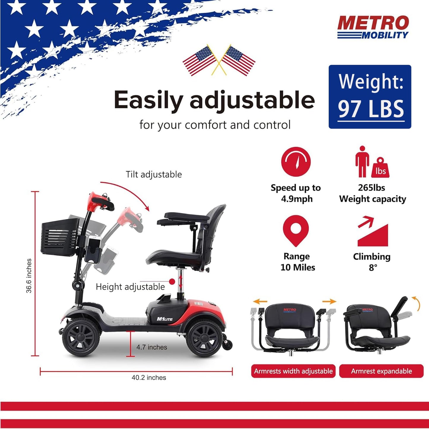 Folding Mobility Scooter for Seniors – Reliable, Comfortable, and Designed for Independence