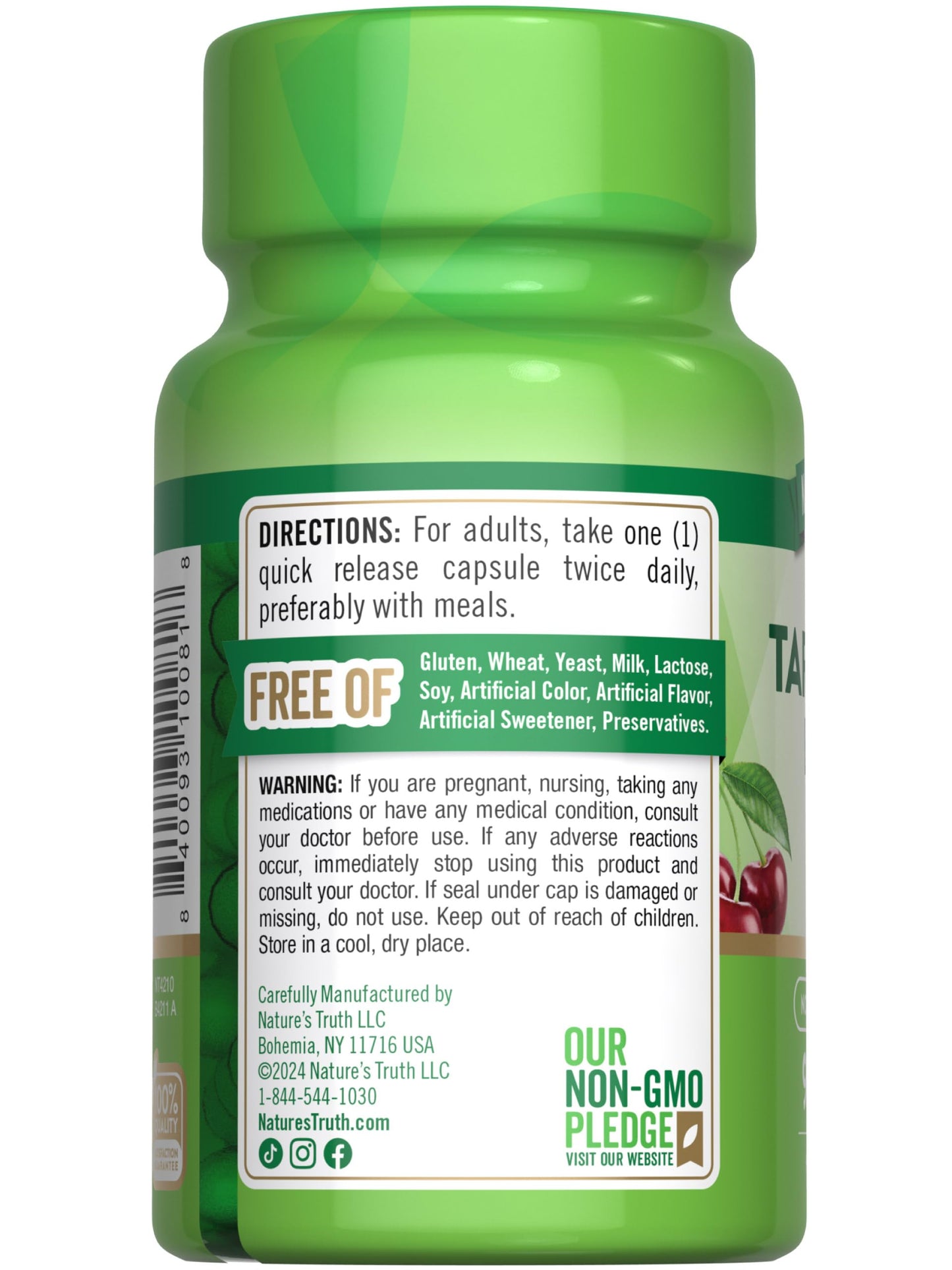Nature's Truth Tart Cherry Extract Capsules | 1200 mg | 90 Count | Non-GMO & Gluten Free Supplement