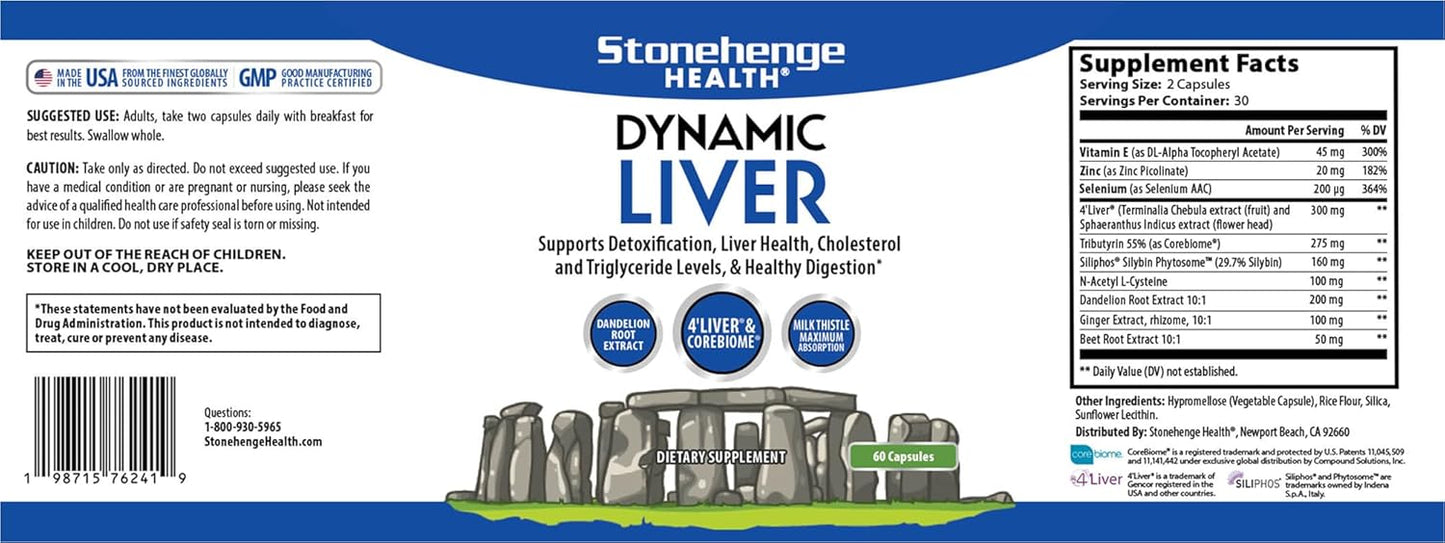 Stonehenge Health Dynamic Liver Supplement – Advanced Detox & Liver Health Support
